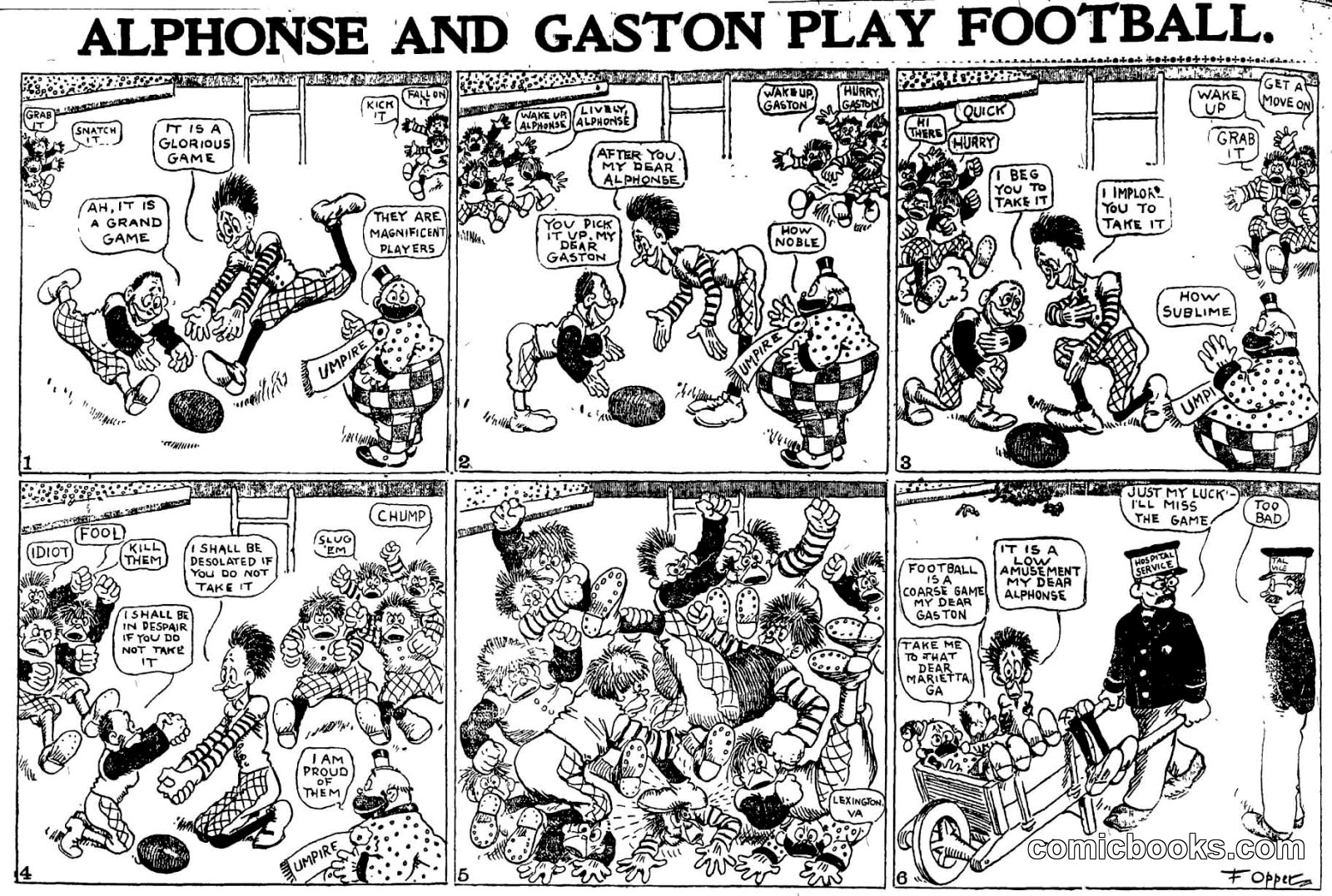 Alphonse and Gaston Play Football