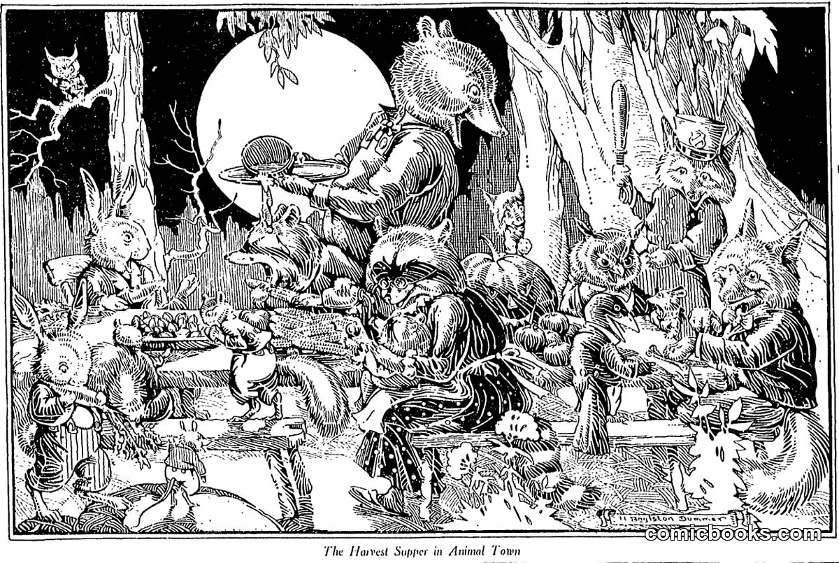The Harvest Supper in Animal Town