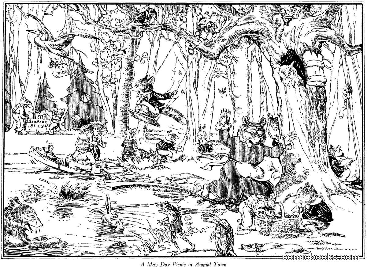 A May Day Picnic in Animal Town