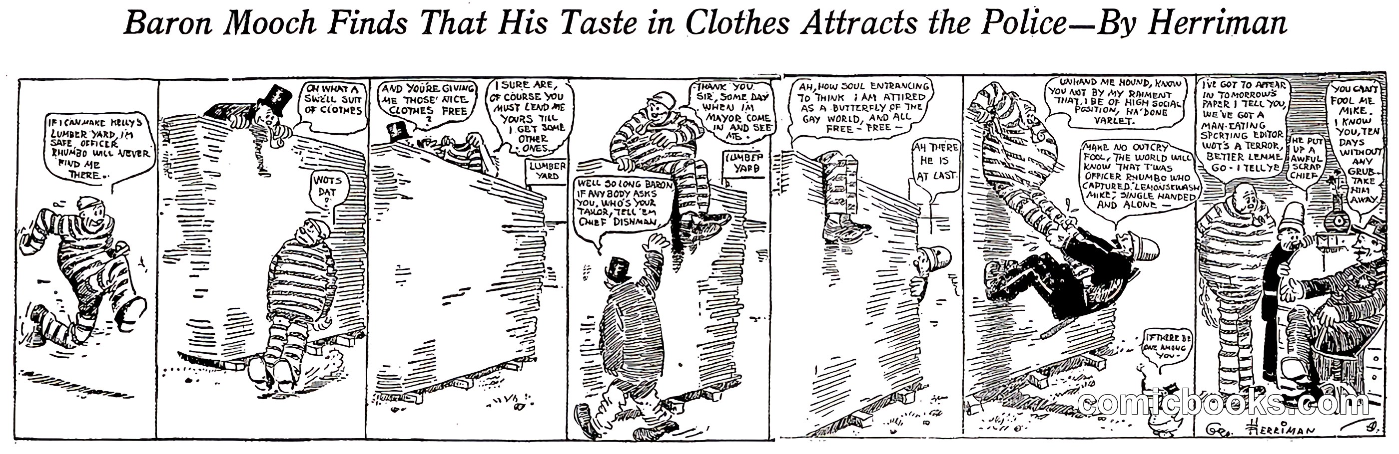 Baron Mooch Finds That His Taste in Clothes Attracts the Police