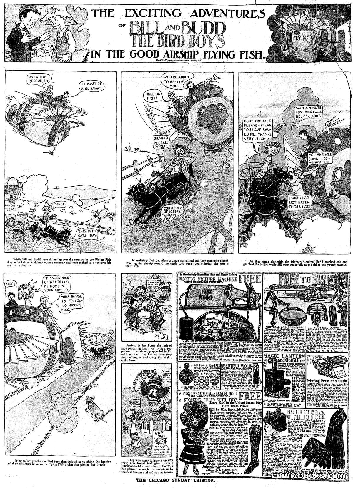 Bill and Budd, the Bird Boys in the Good Airship Flying Fish