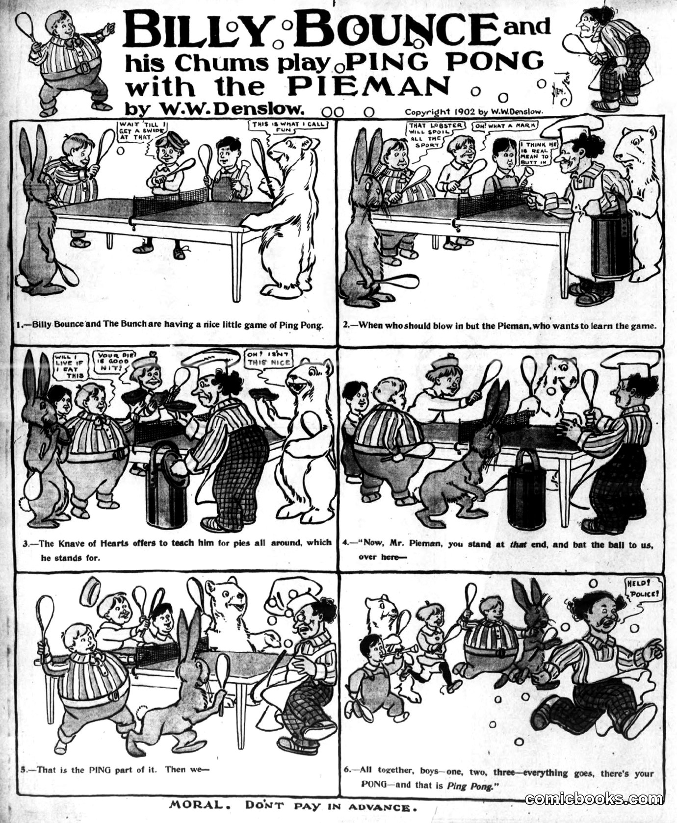 Billy Bounce and his Chums Play Ping Pong with the Pieman