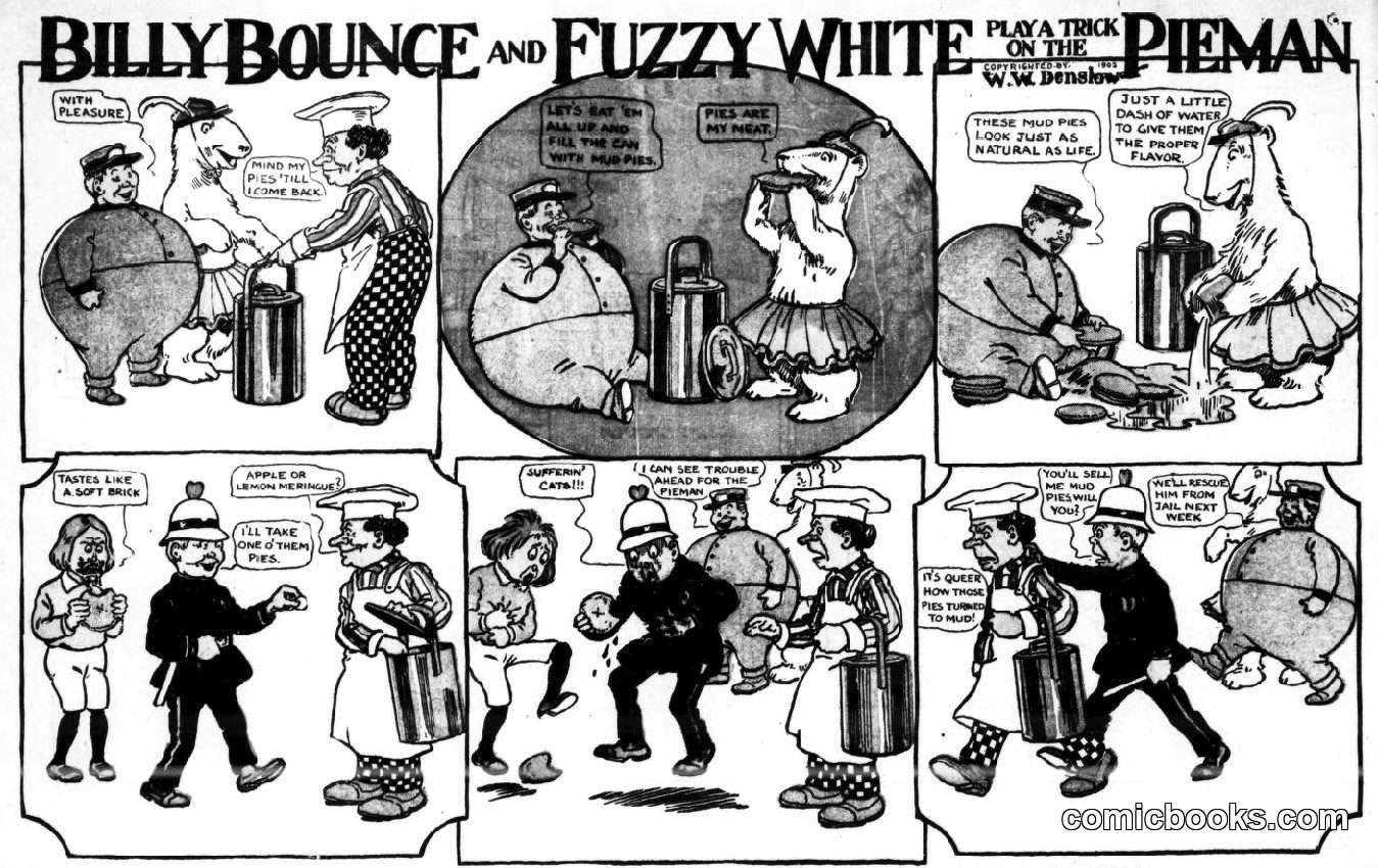 Billy Bounce and Fuzzy White Play a Trick on the Pieman