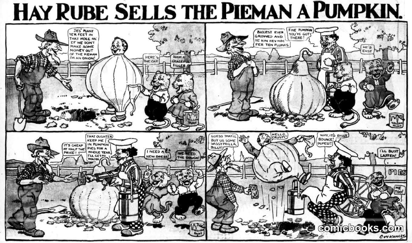 Hay Rube Sells the Pieman a Pumpkin