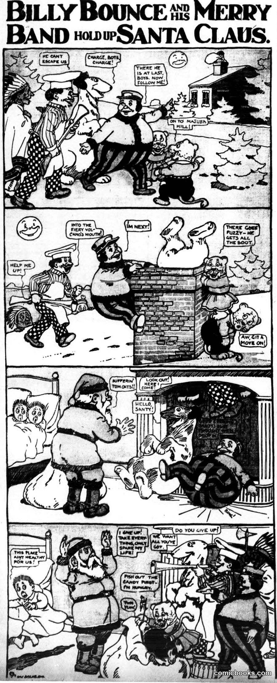 Billy Bounce and His Merry Band Hold Up Santa Claus