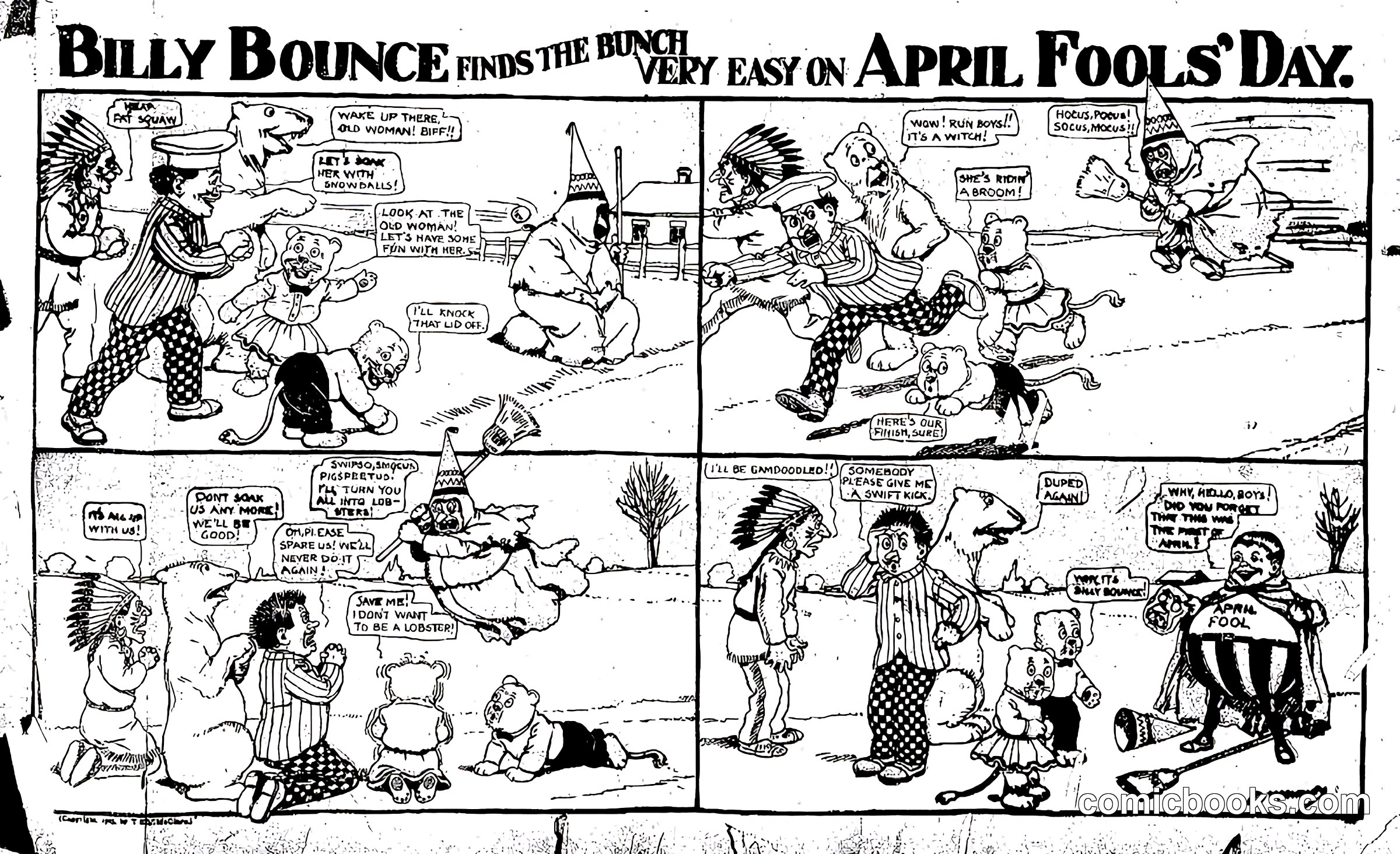 Billy Bounce Finds the Bunch Very Easy on April Fool's Day