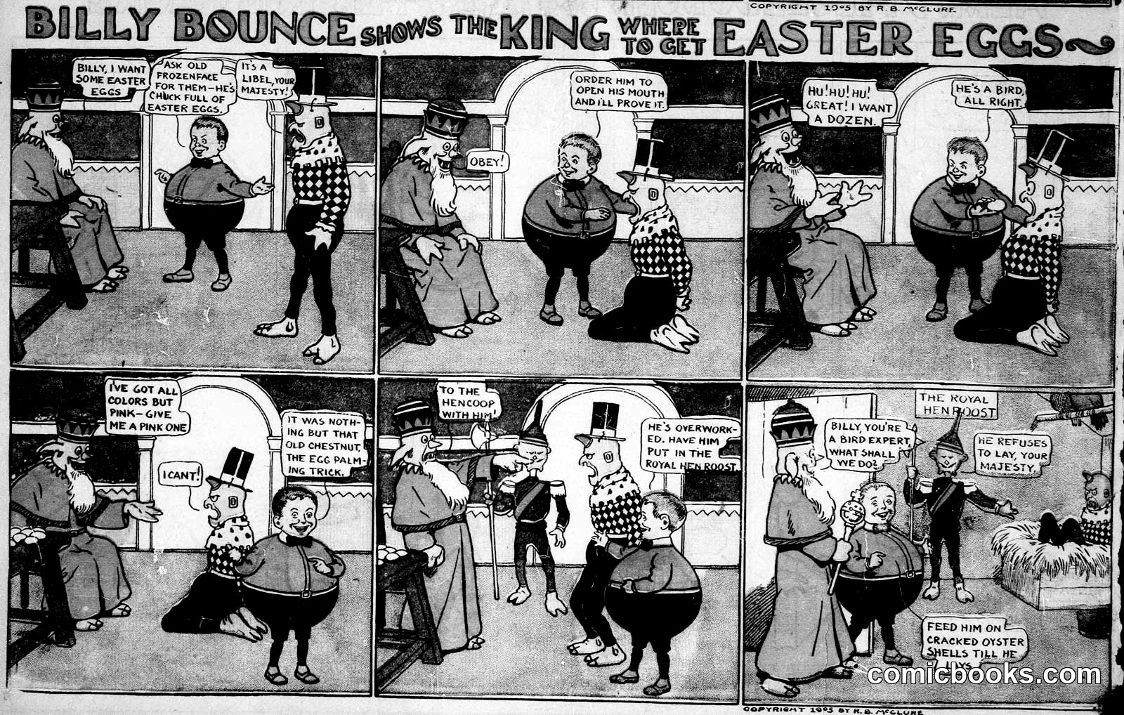 Billy Bounce Shows the King Where to Get Easter Eggs
