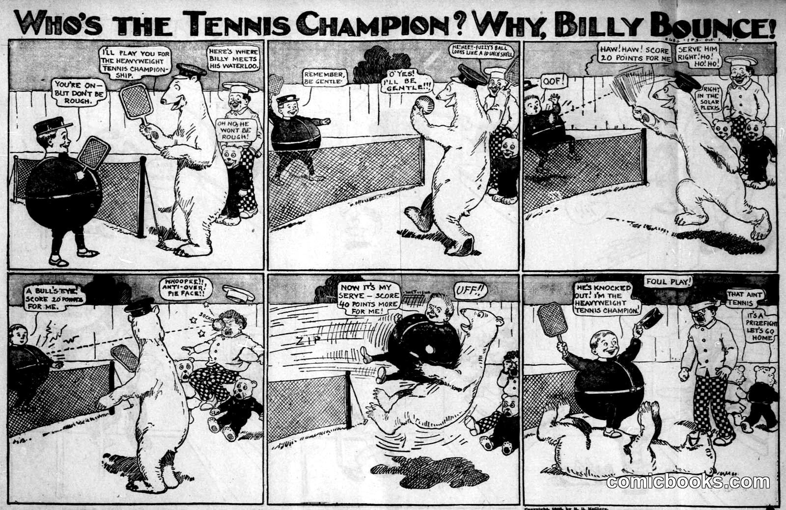 Who's the Tennis Champion? Why, Billy Bounce!