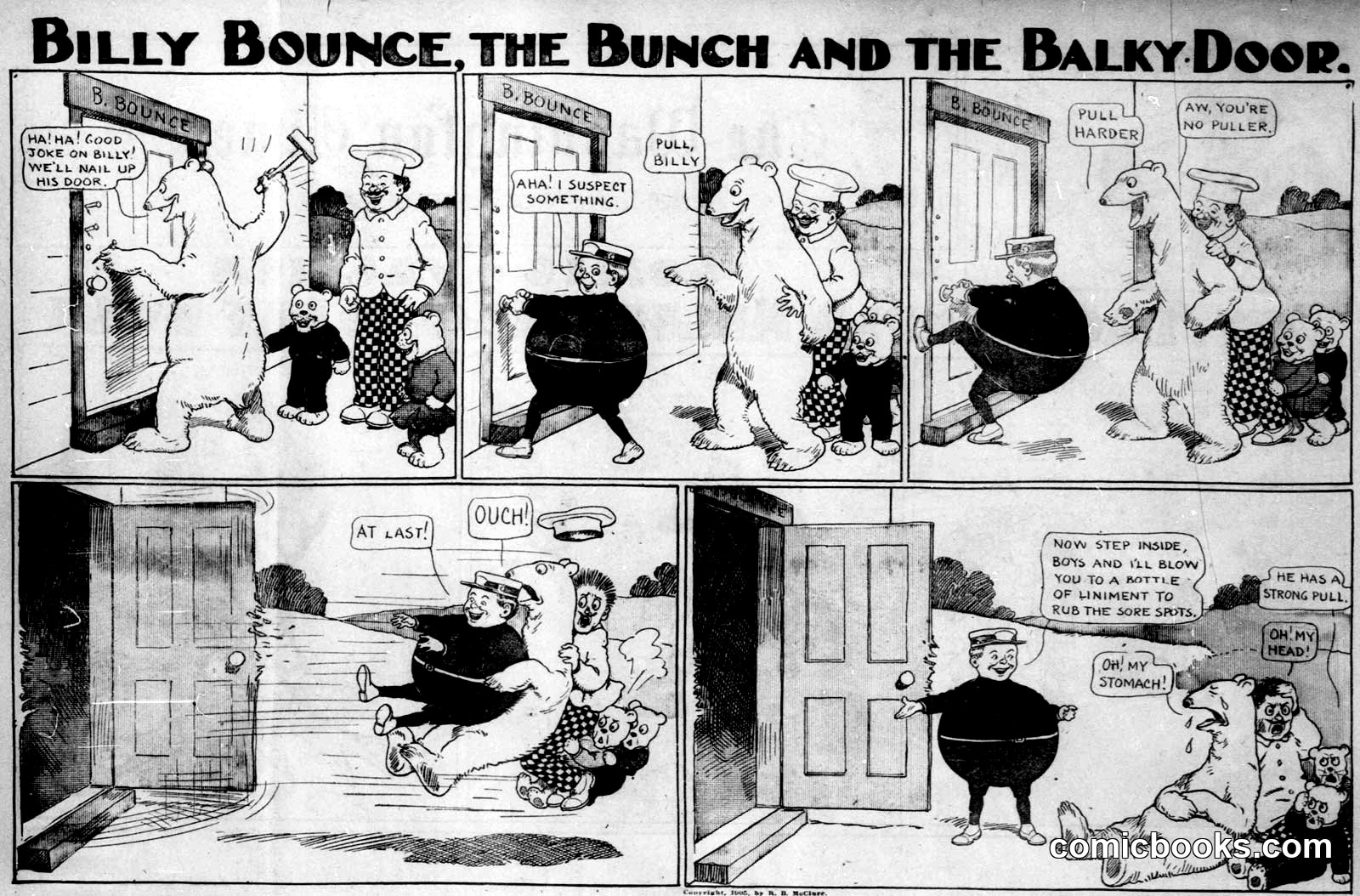 Billy Bounce, the Bunch and the Balky Door