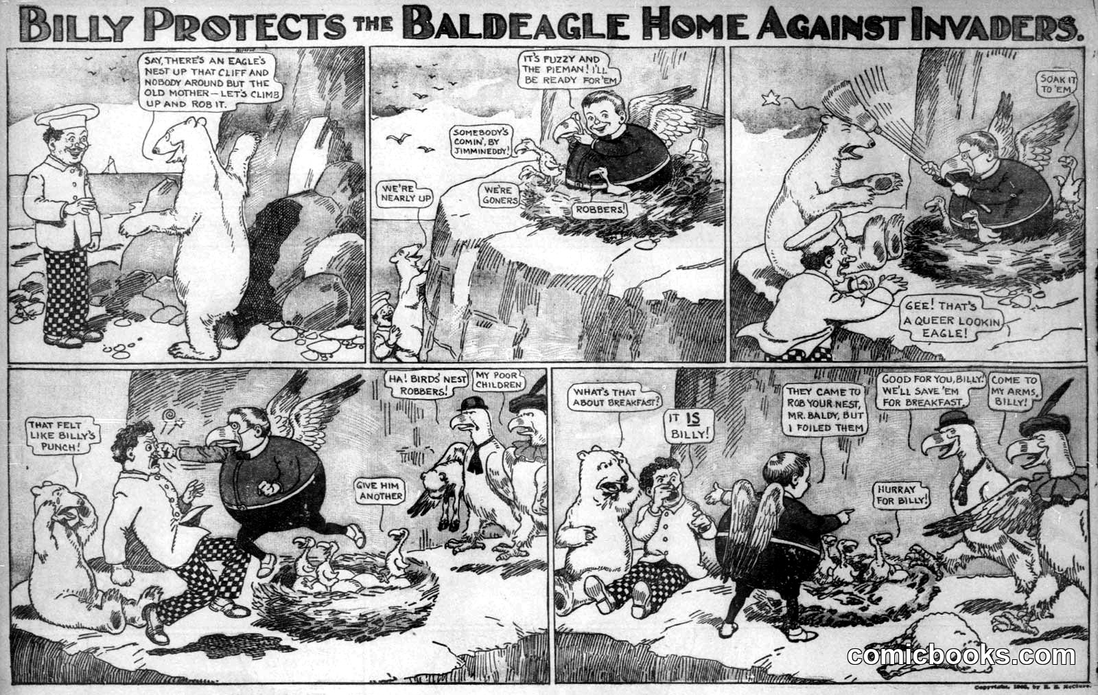 Billy Protects the Baldeagle Home Against Invaders