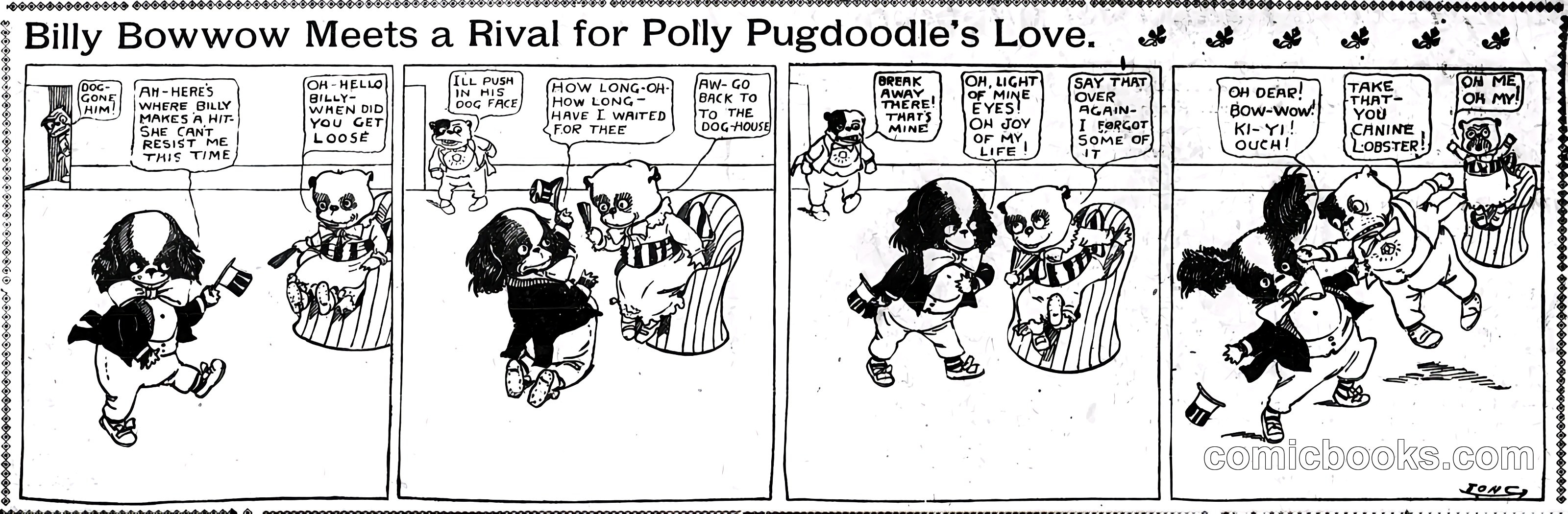 Billy Bowwow Meets a Rival for Polly Pugdoodle's Love