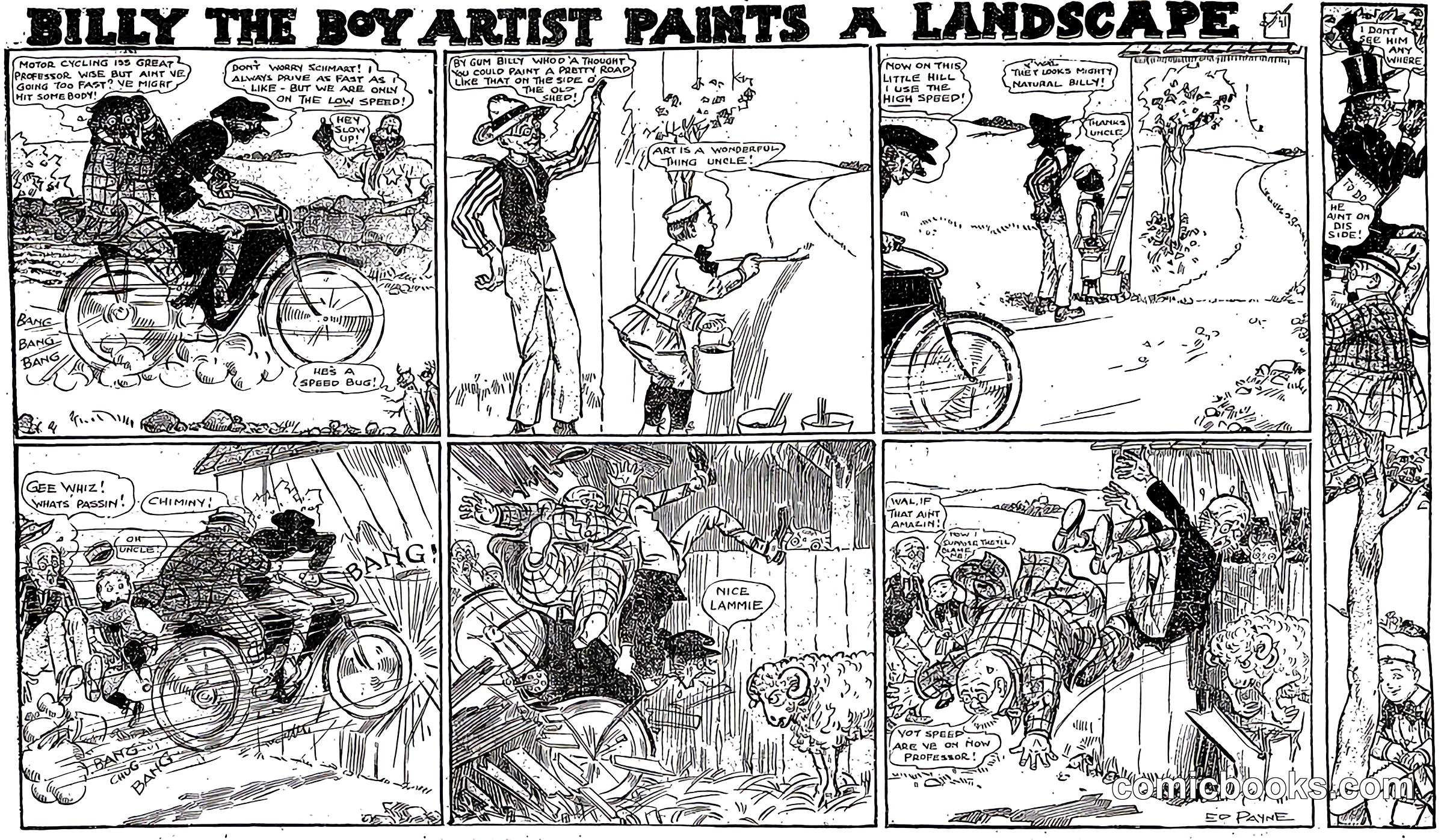 Billy the Boy Artist Paints a Landscape