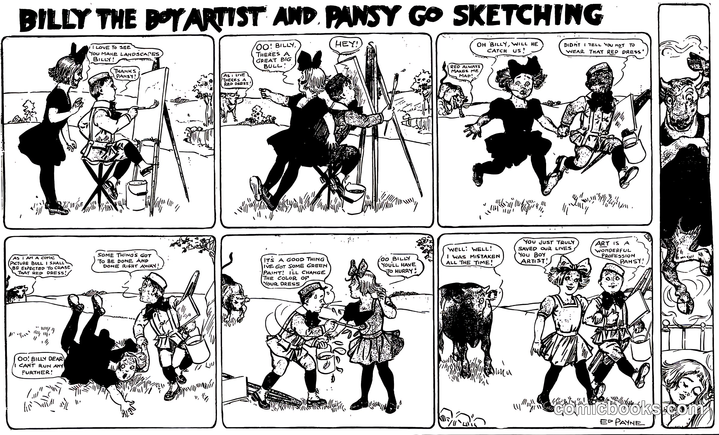 Billy the Boy Artist and Pansy Go Sketching