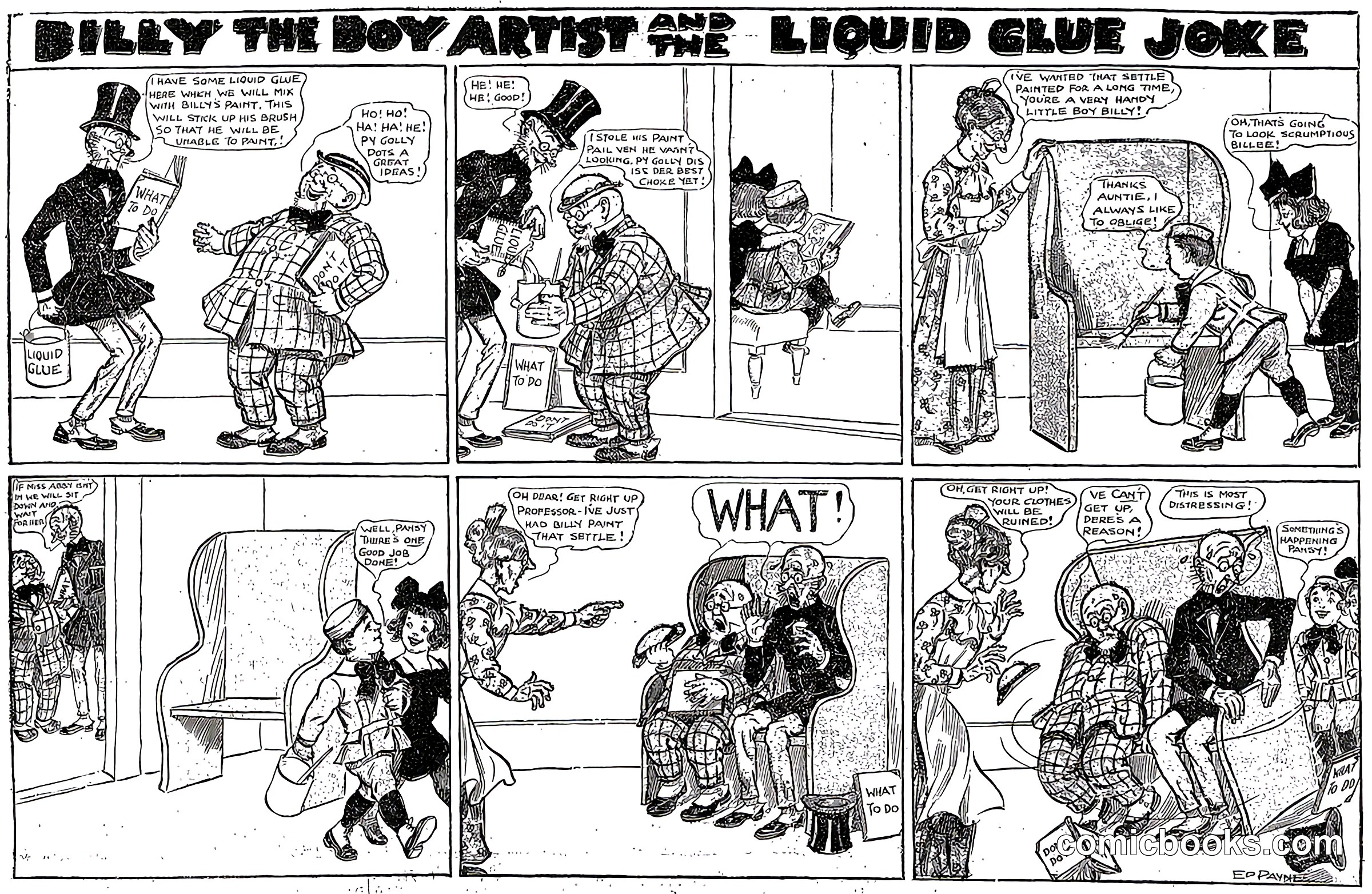 Billy the Boy Artist and the Liquid Glue Joke
