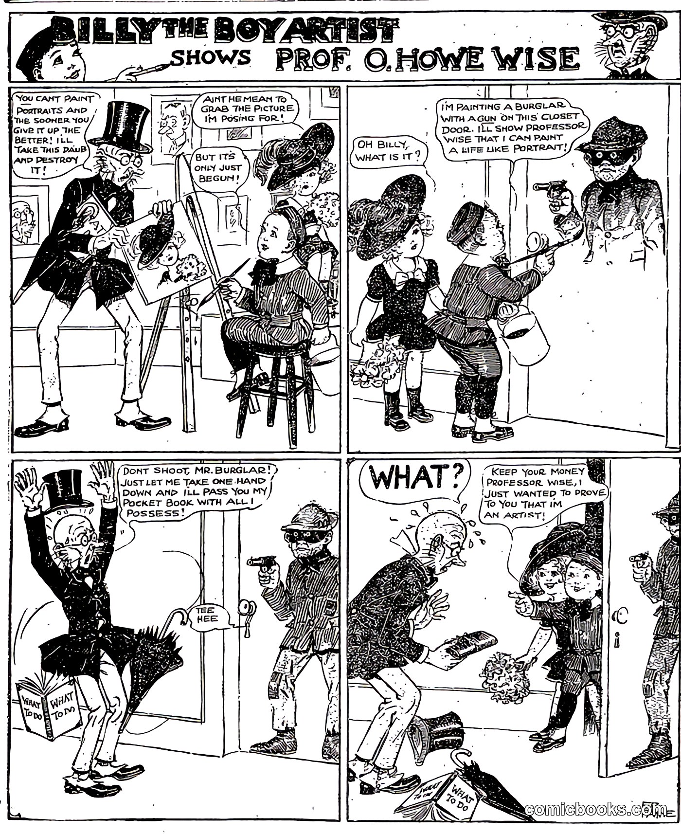 Billy the Boy Artist Shows Prof. O. Howe Wise