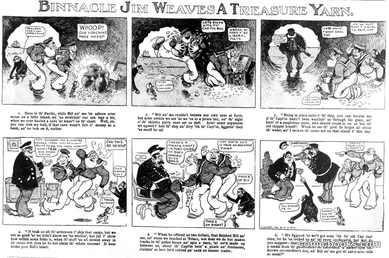 Binnacle Jim Weaves a Treasure Yarn