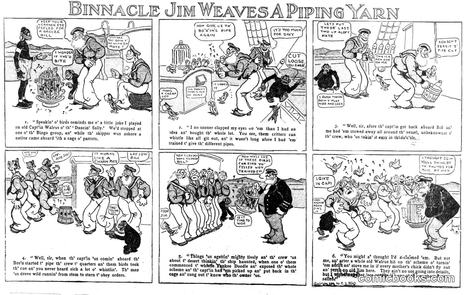 Binnacle Jim Weaves a Piping Yarn