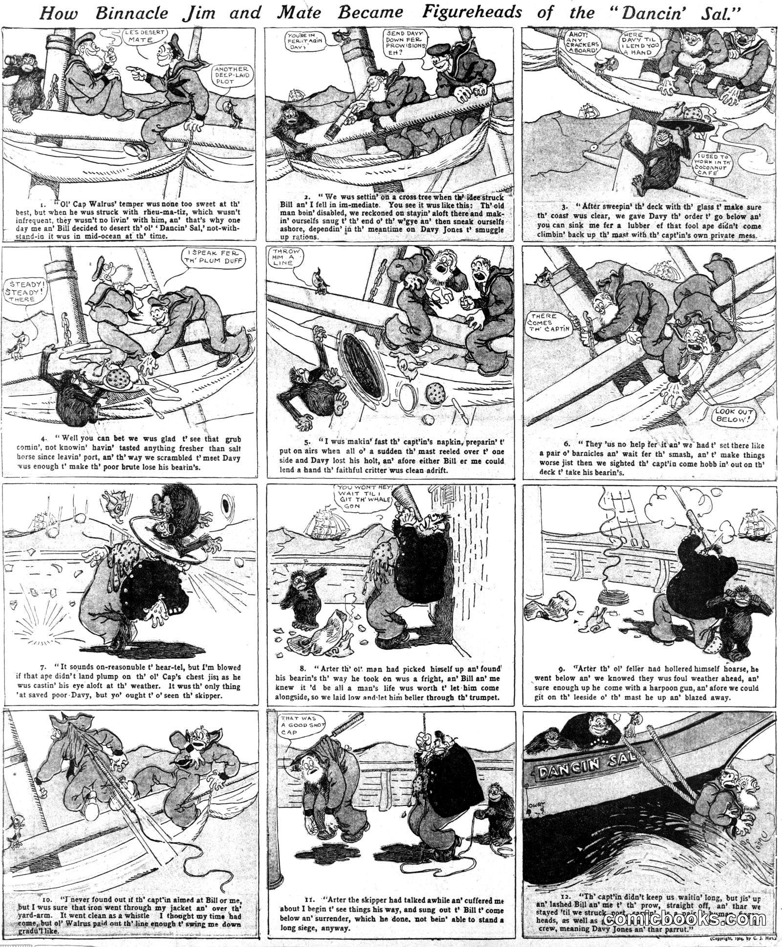 Binnacle Jim and Mate Became Figureheads of the 'Dancin' Sal'