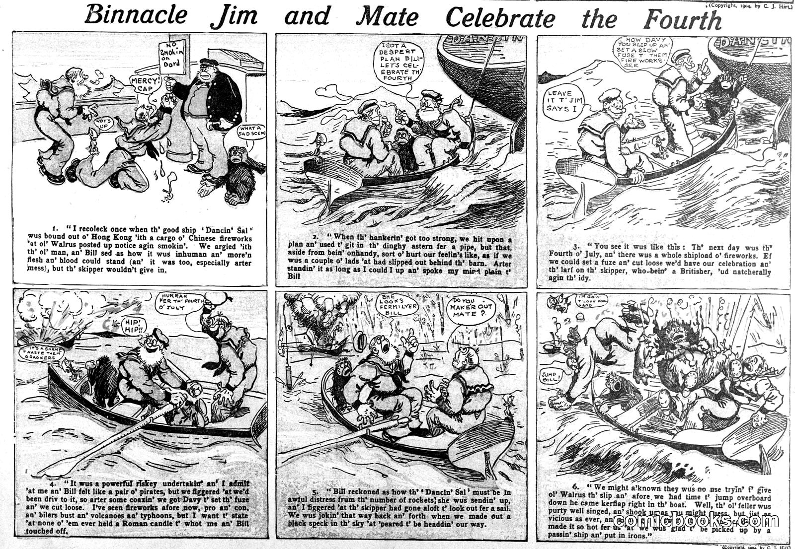 Binnacle Jim and Mate Celebrate the Fourth