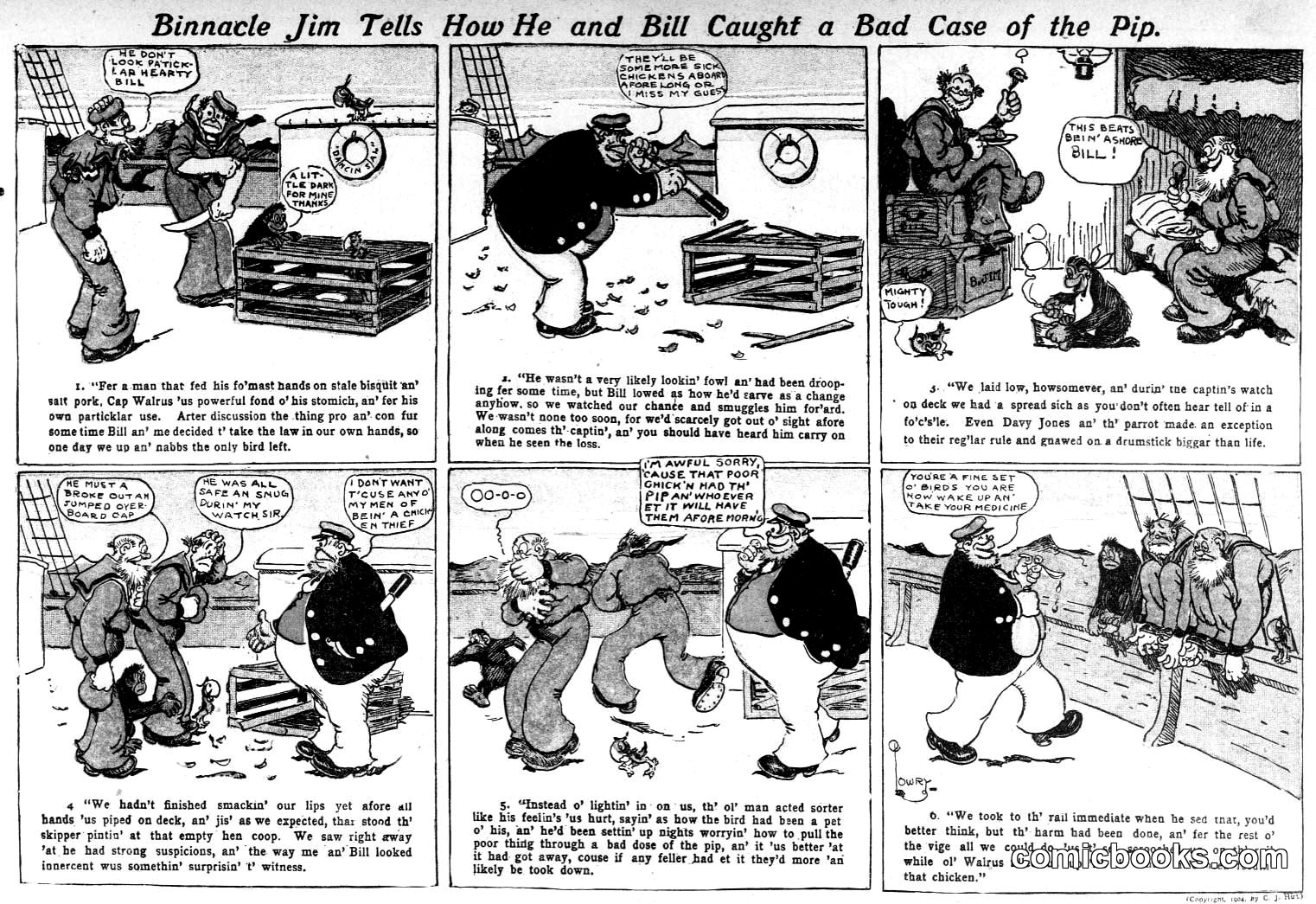 Binnacle Jim Tells How He and Bill Caught a Bad Case of the Pip