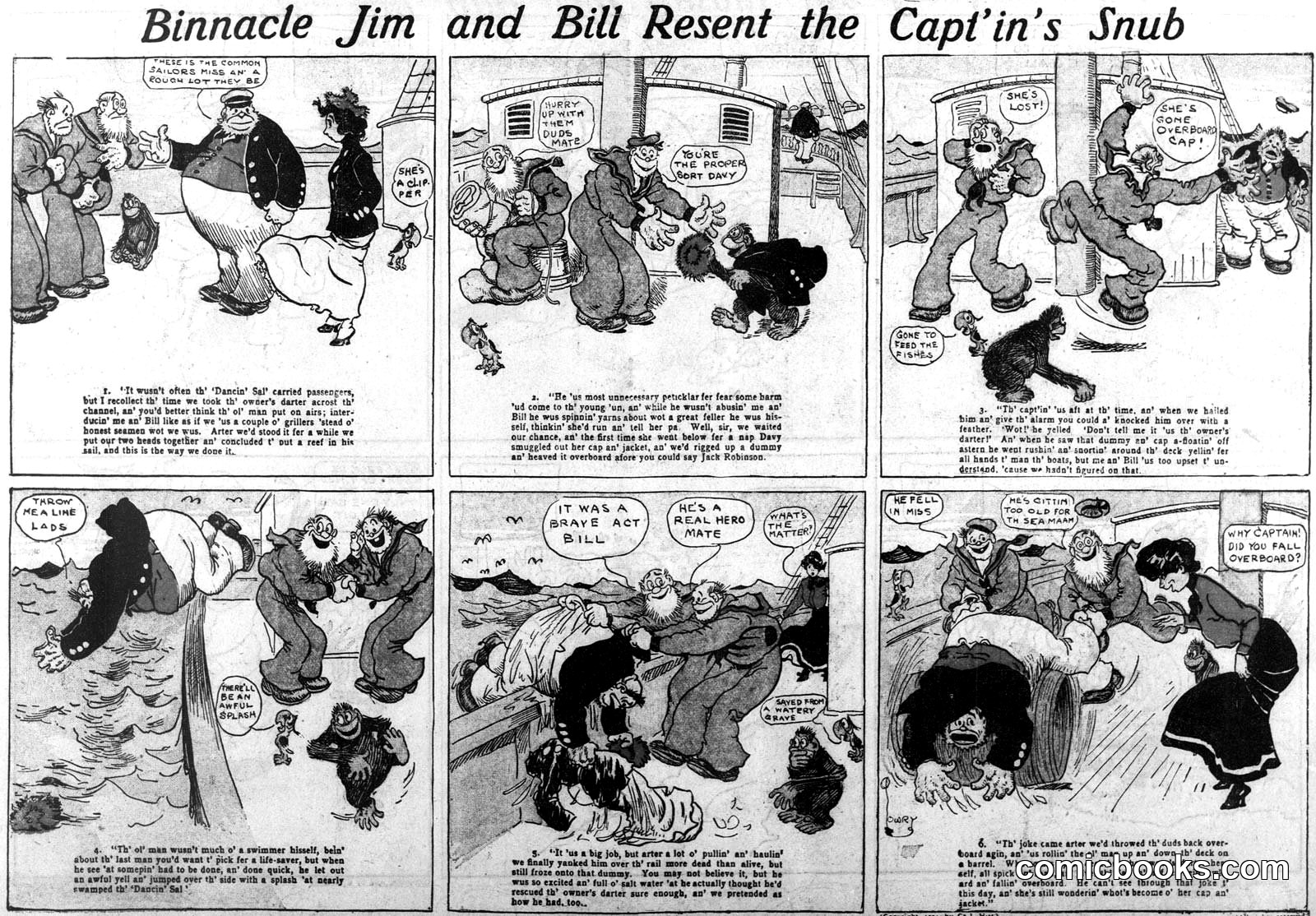 Binnacle Jim and Bill Resent the Capt'in's Snub