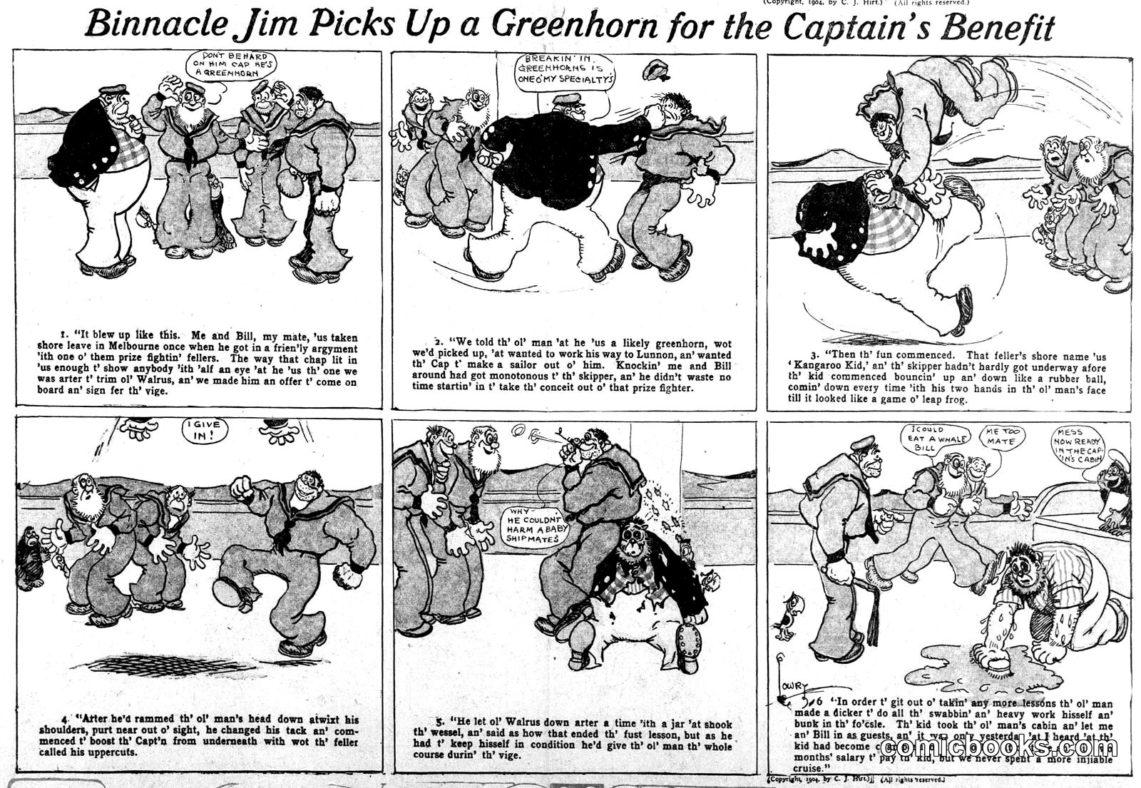 Binnacle Jim Picks Up a Greenhorn for the Captain's Benefit