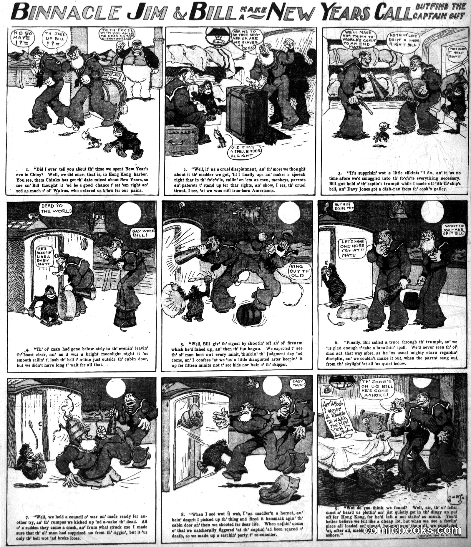 Binnacle Jim & Bill Make a New Year's Call