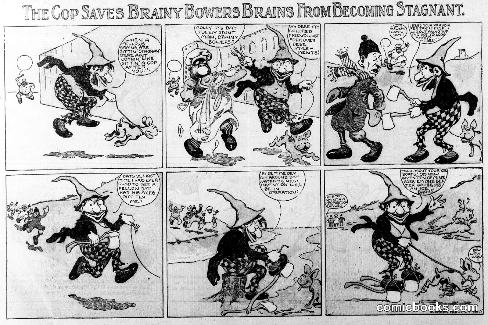 The Cop Saves Brainy Bowers' Brains From Becoming Stagnant