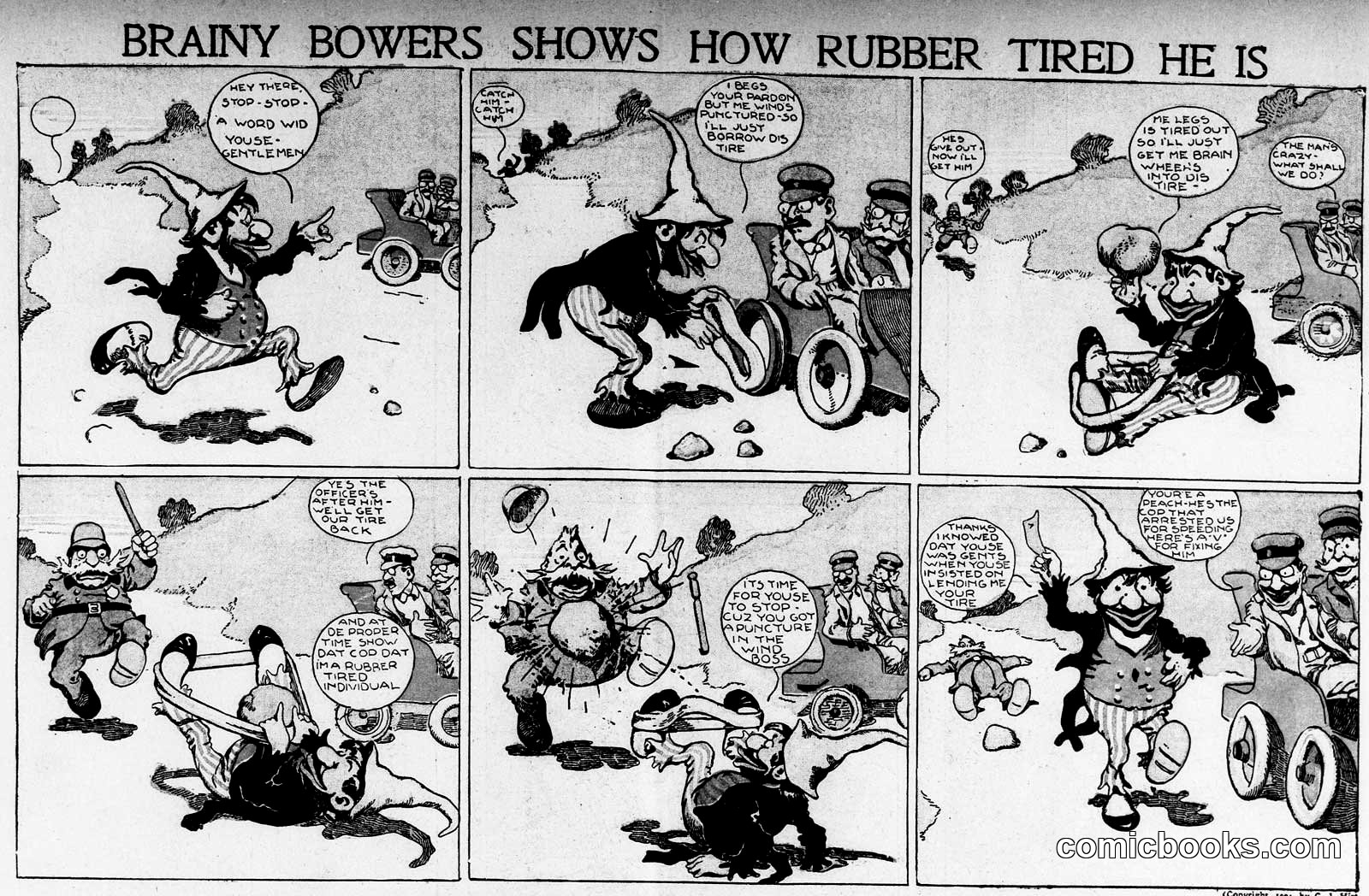 Brainy Bowers Shows How Rubber Tired He Is