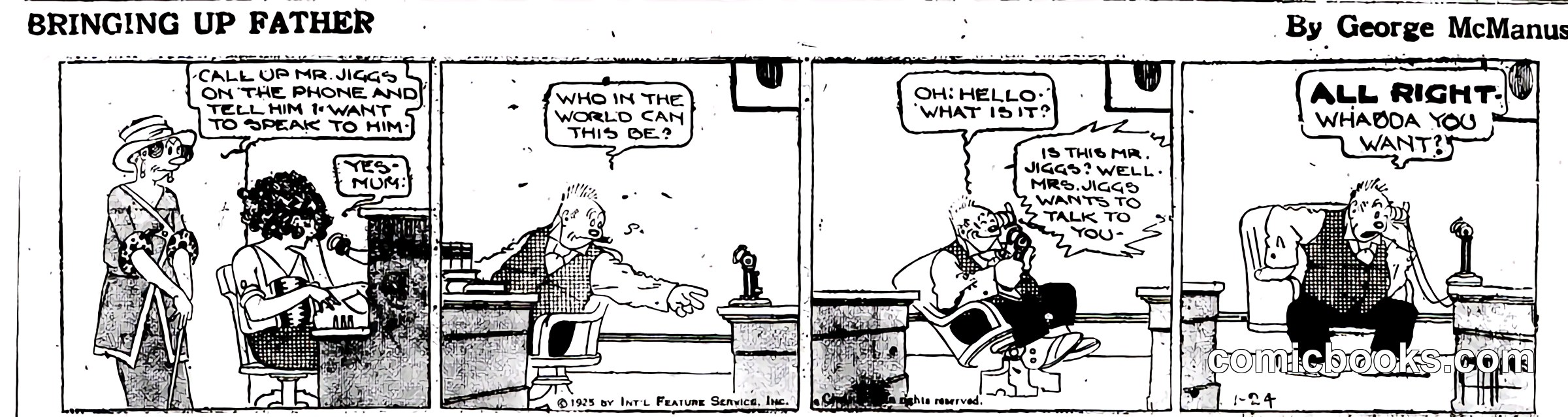 Bringing Up Father — January 24, 1925