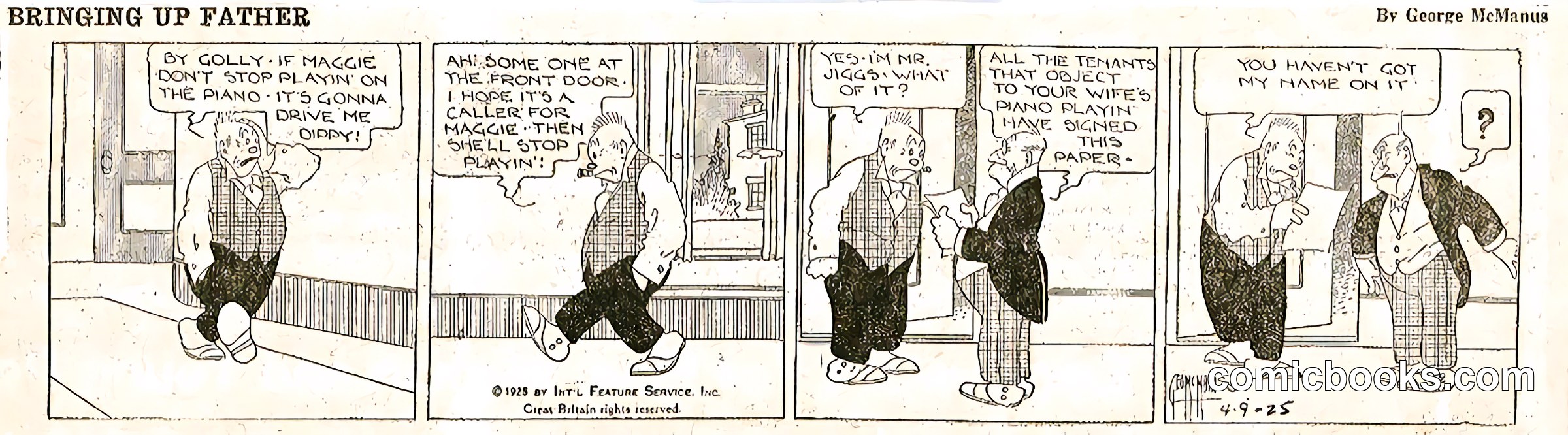 Bringing Up Father — 9 April 1925