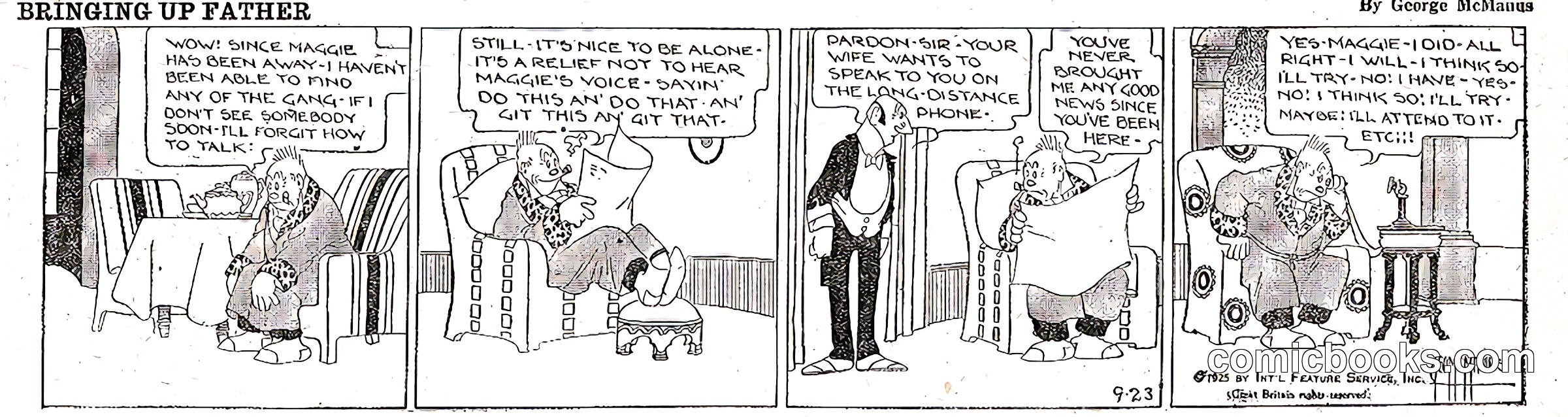 Bringing Up Father — September 23, 1925