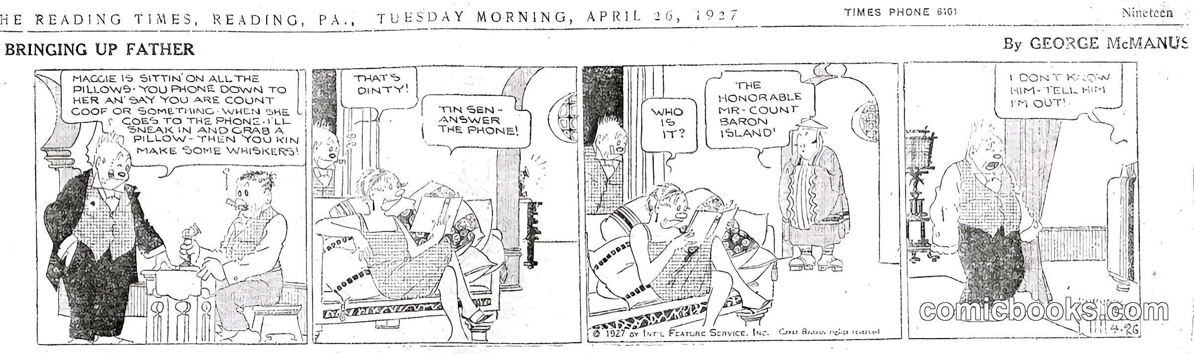 Bringing Up Father — April 26, 1927