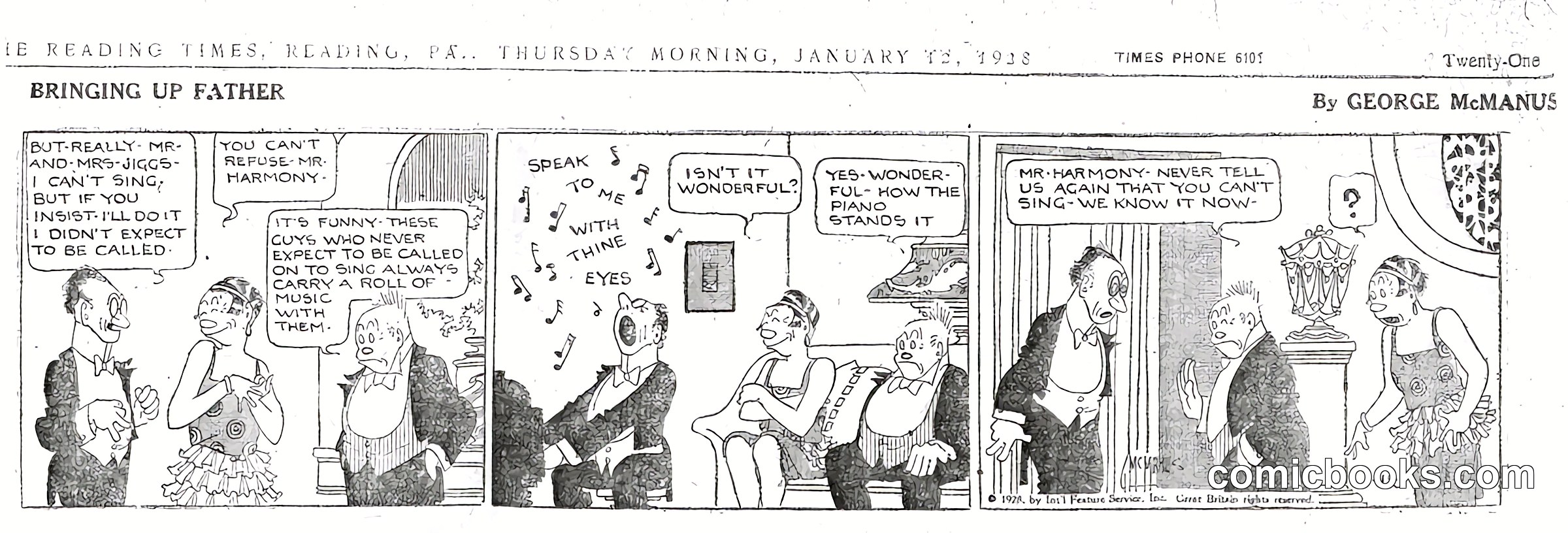 Bringing Up Father — January 12, 1928