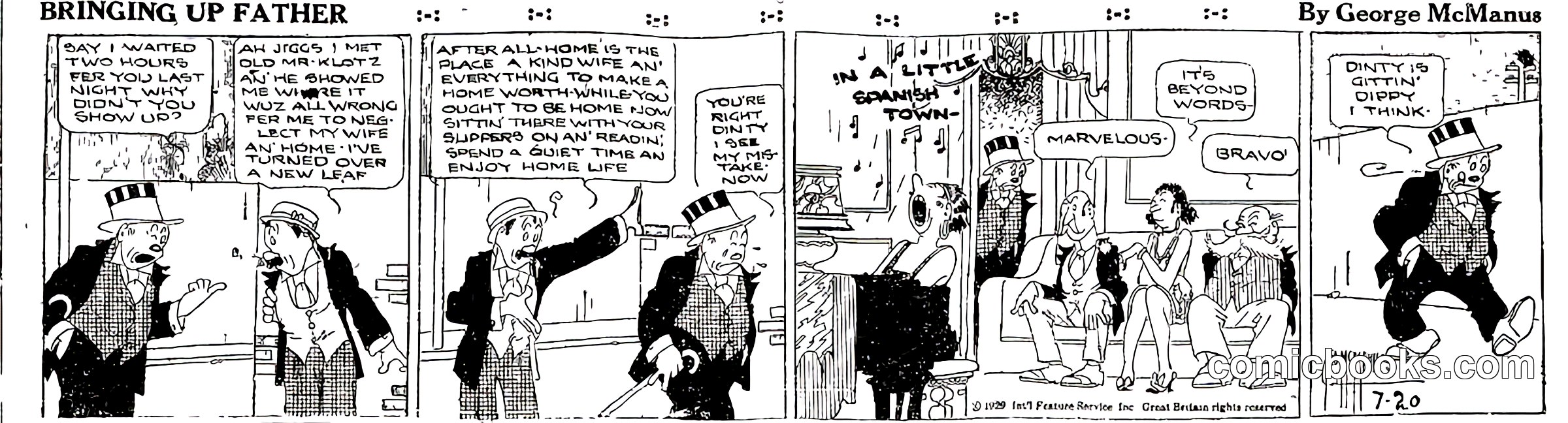 Bringing Up Father — July 20, 1929