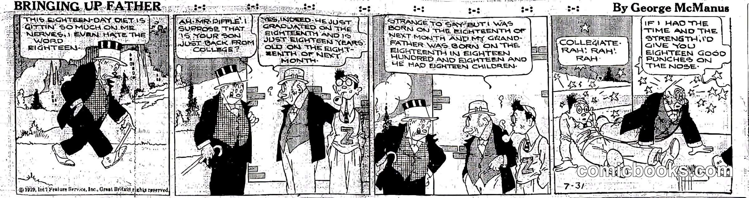 Bringing Up Father — 31 July 1929