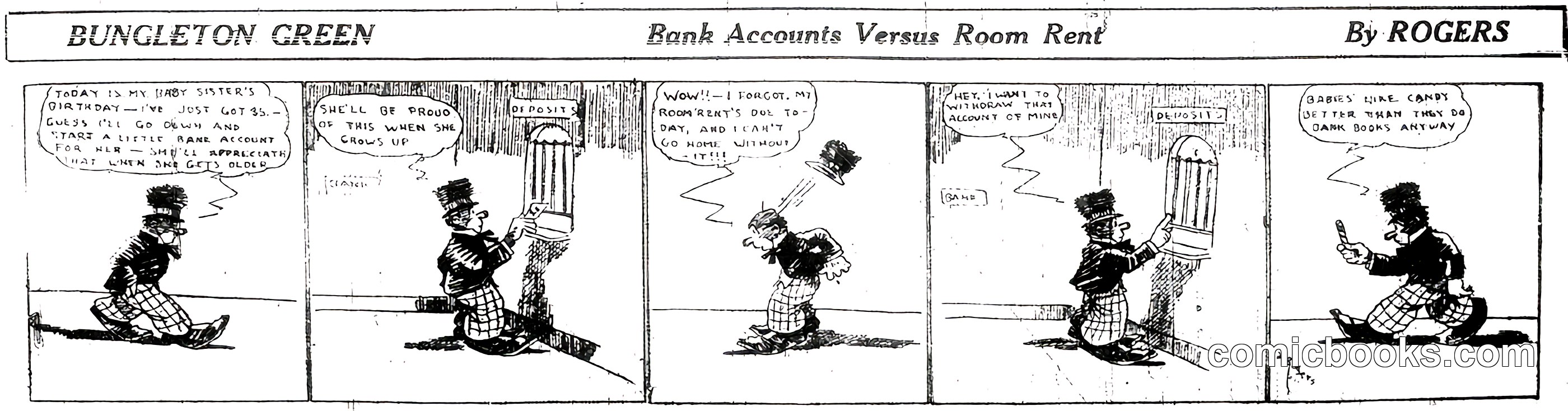 Bungleton Green: Bank Accounts Versus Room Rent