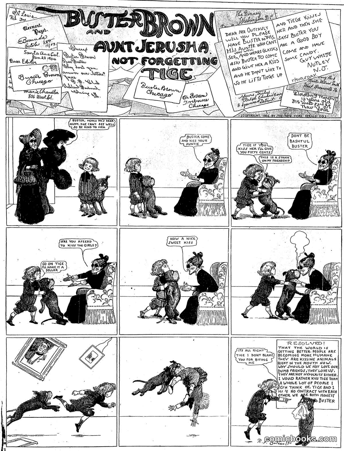 Buster Brown and Aunt Jerusha, Not Forgetting Tige