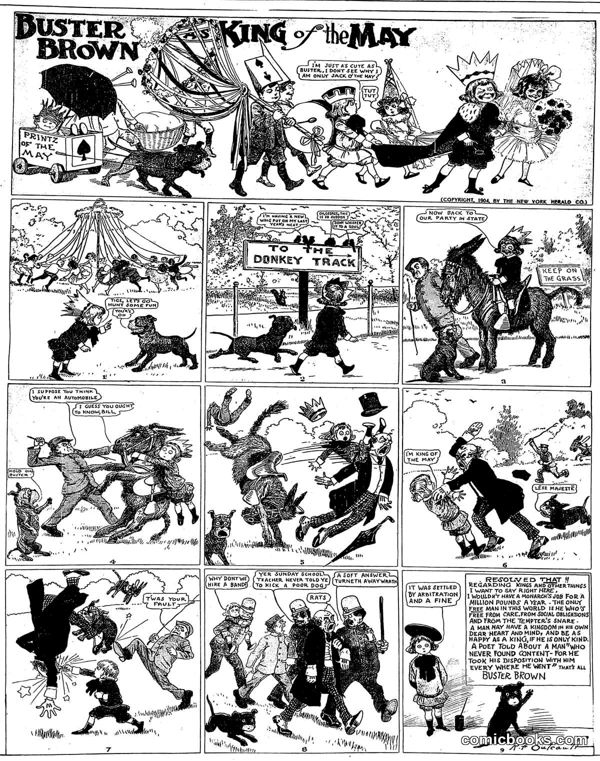 Buster Brown as King of the May