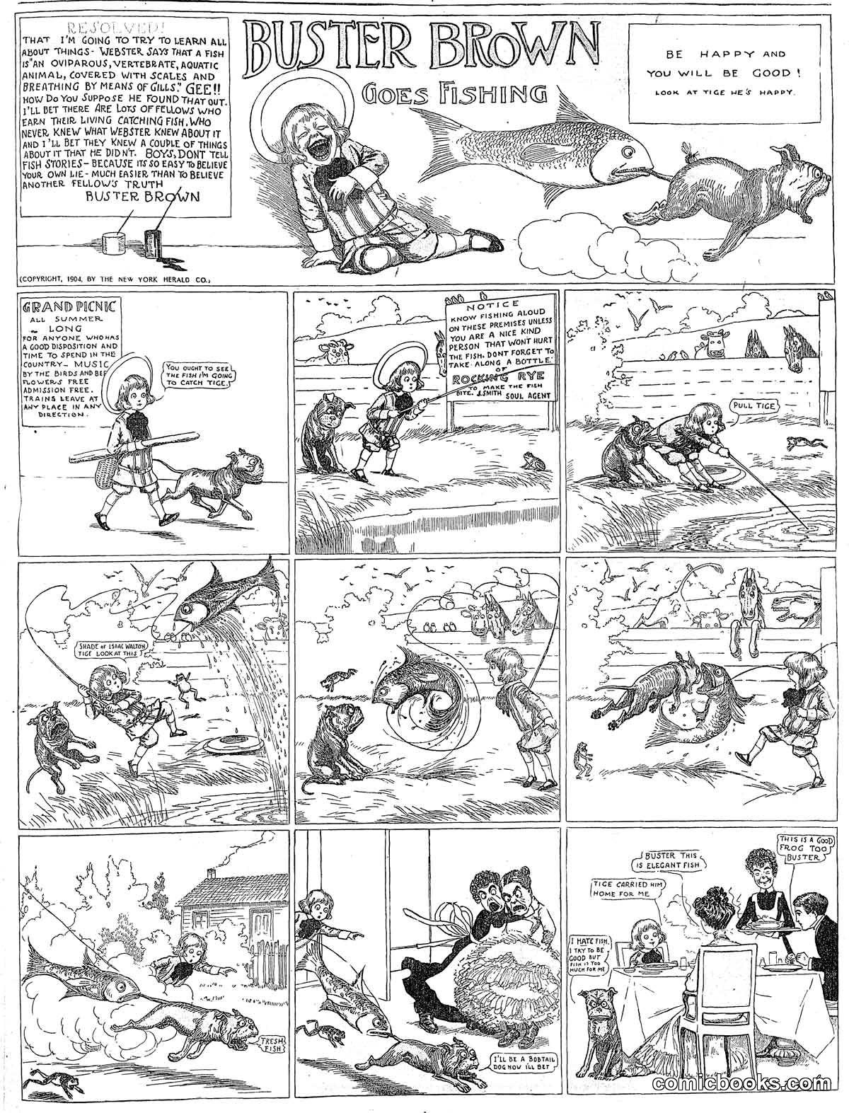 Buster Brown Goes Fishing