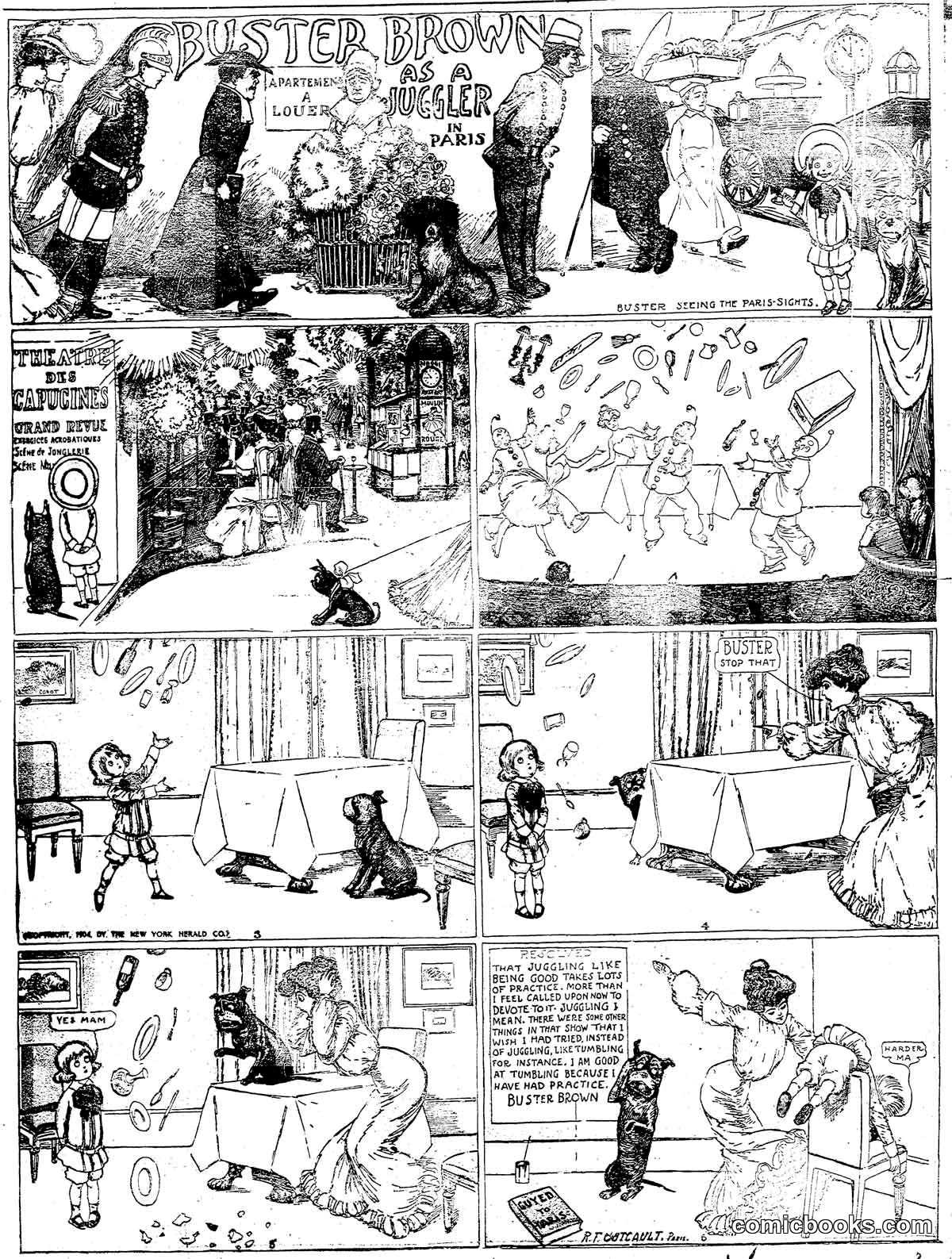 Buster Brown as a Juggler in Paris