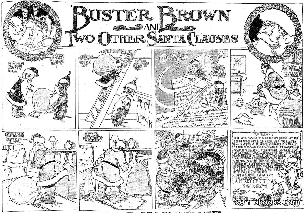 Buster Brown and Two Other Santa Clauses