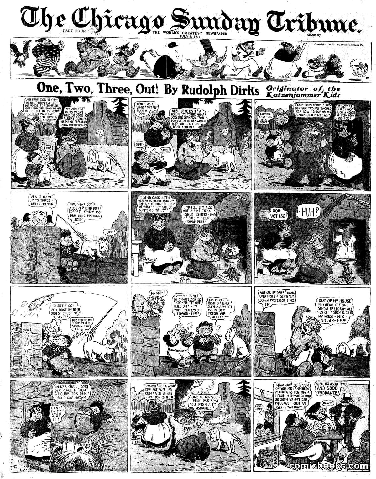 One, Two, Three Out! By Rudolph Dirks