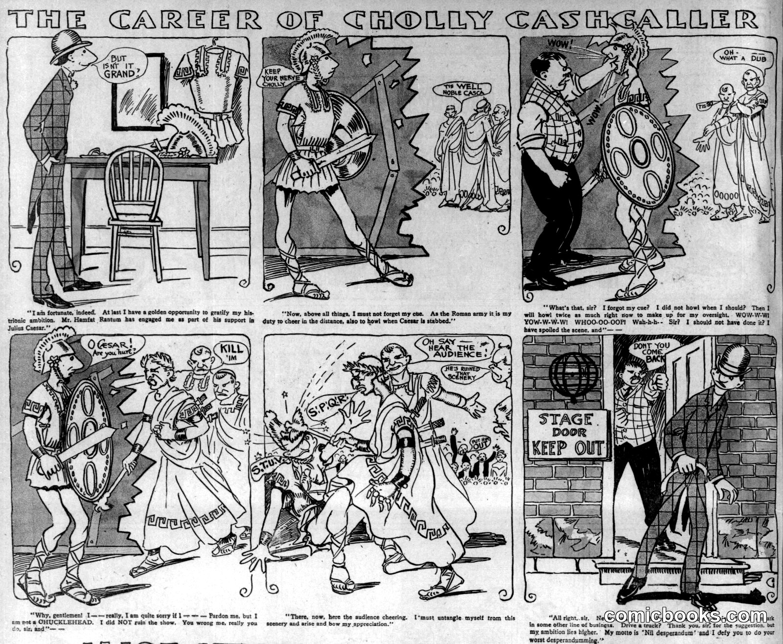 The Career of Cholly Cashcaller