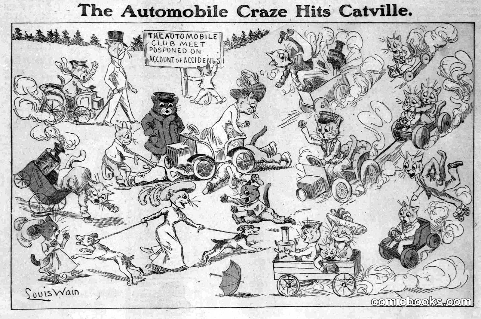 The Automobile Craze Hits Catville
