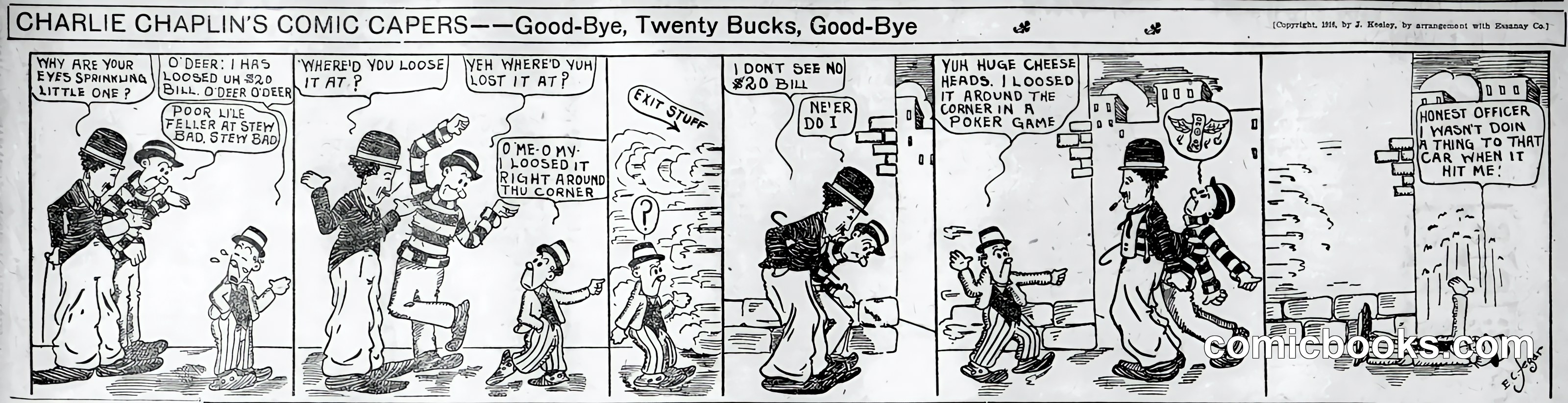Charlie Chaplin's Comic Capers — 'Good-Bye, Twenty Bucks, Good-Bye'