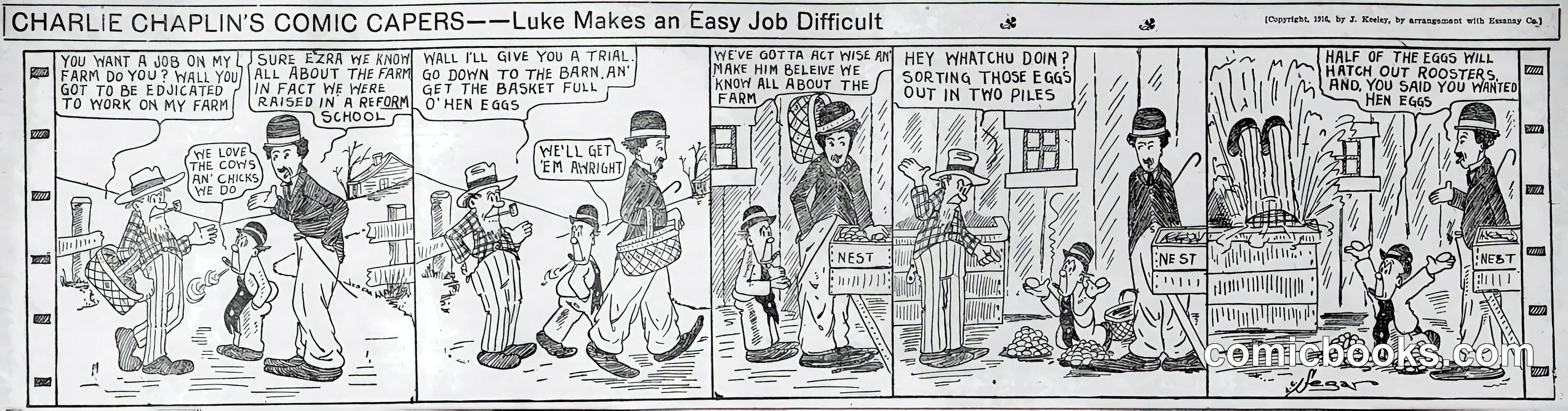 Charlie Chaplin's Comic Capers — Luke Makes an Easy Job Difficult