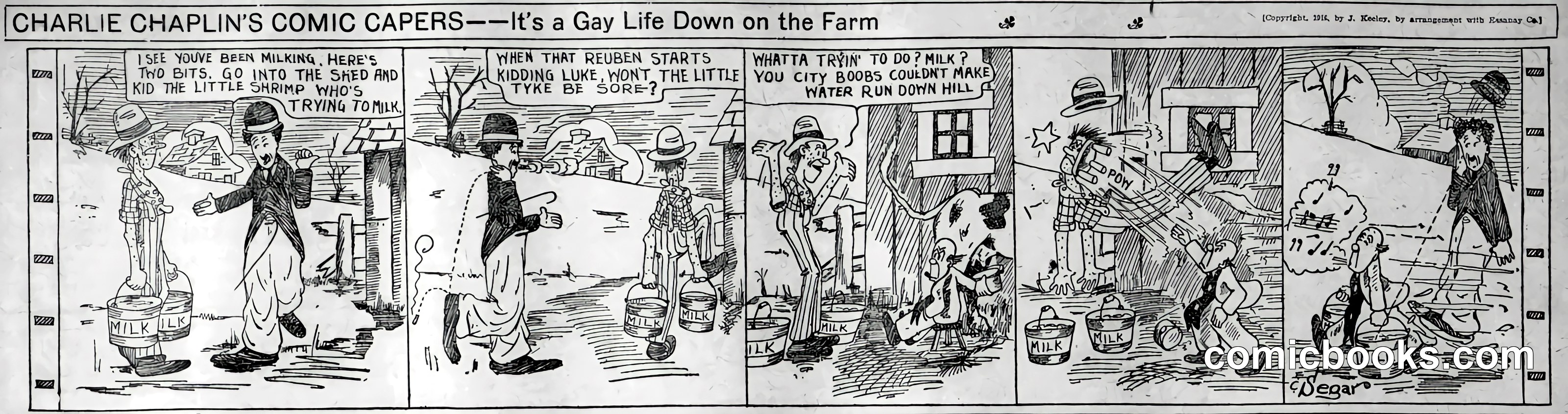 Charlie Chaplin's Comic Capers: "It's a Gay Life Down on the Farm"