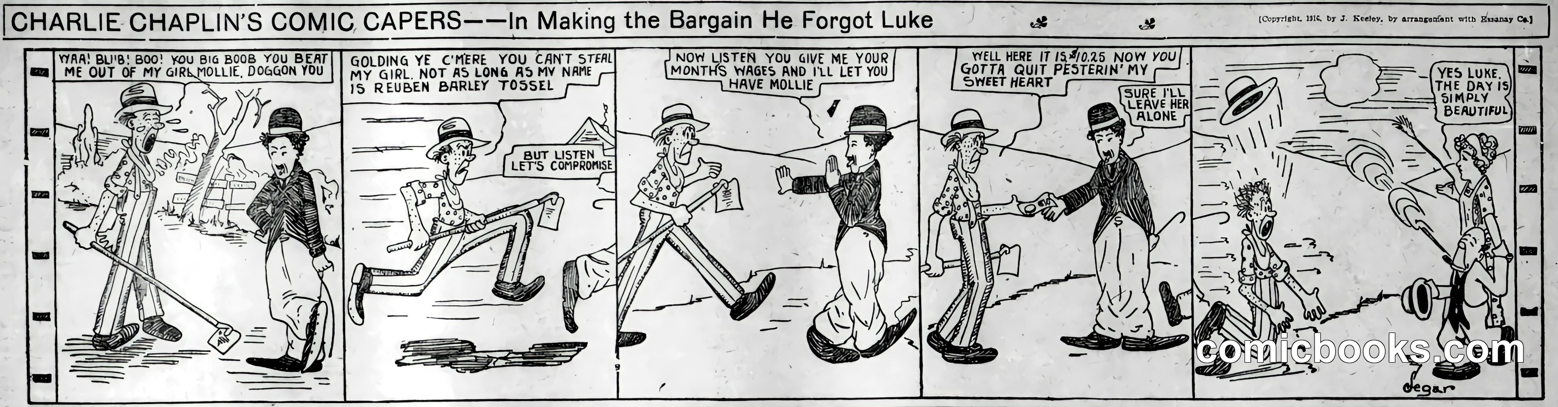 Charlie Chaplin's Comic Capers: In Making the Bargain He Forgot Luke