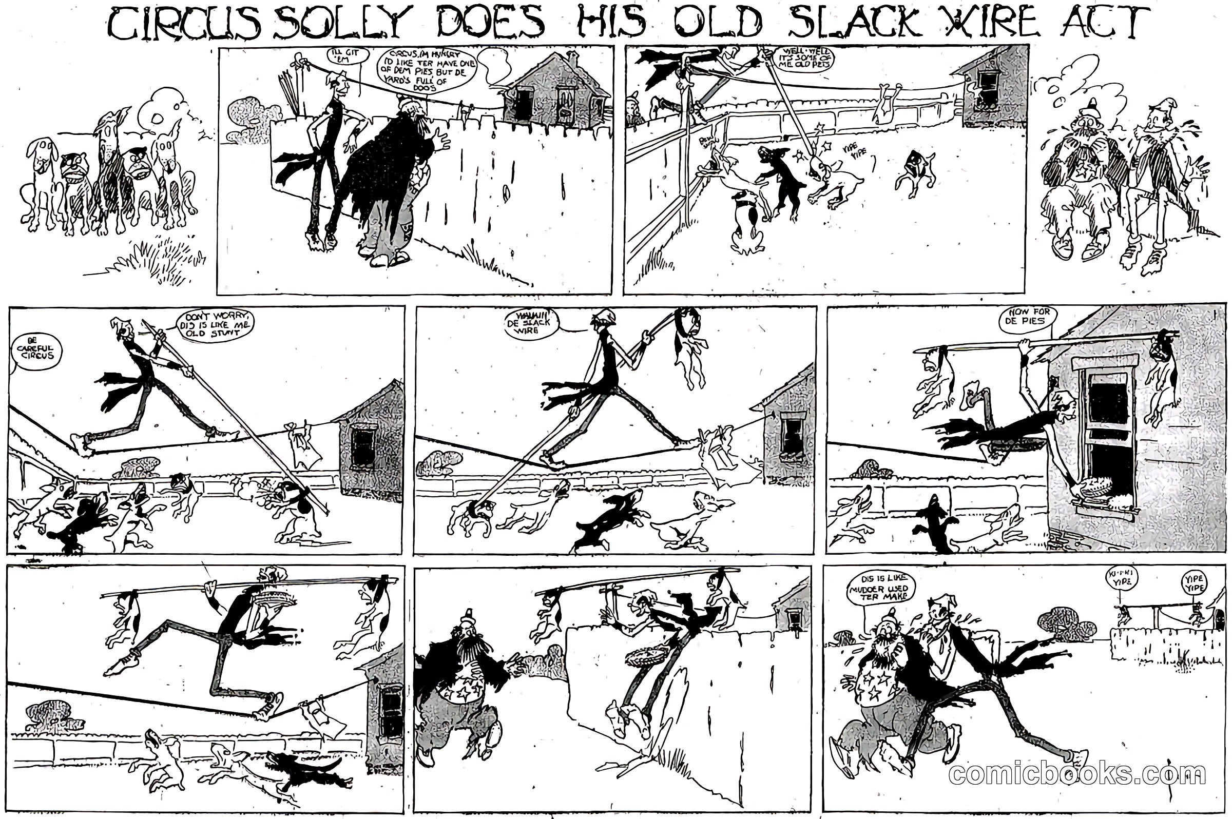 Circus Solly Does His Old Slack Wire Act
